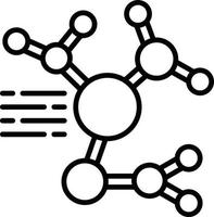 design de ícone criativo de estrutura molecular vetor