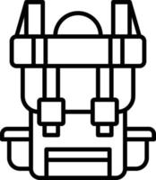 design de ícone criativo de mochila vetor