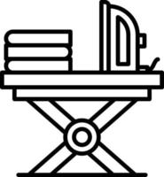 design de ícone criativo de mesa de ferro vetor