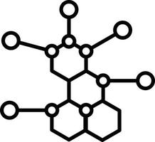 design de ícone criativo de molécula vetor