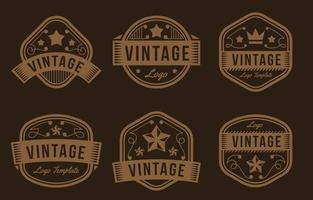 coleção de logotipos de distintivos vintage vetor