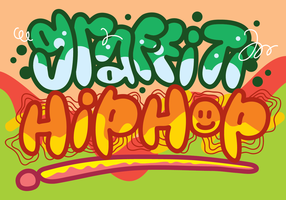 Carta da cultura do hip-hop dos grafittis vetor
