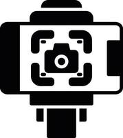 design de ícone criativo de bastão de selfie vetor