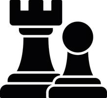 design de ícone criativo de torres de xadrez vetor