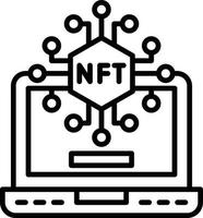 design de ícone criativo nft vetor