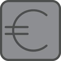 design de ícone de vetor de sinal de euro