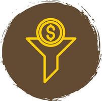 design de ícone de vetor de dólar de funil