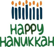 logotipos específicos para o feriado de hanukkah, um feriado específico para israel. esses designs são feitos em várias paletas de cores e em diferentes formas vetor