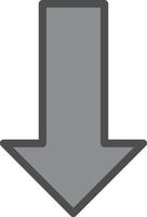 design de ícone de vetor de seta longa alt para baixo