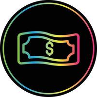 design de ícone de vetor alternativo de onda de conta de dinheiro