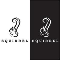 logotipo do esquilo e vetor com design de slogan