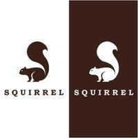 logotipo do esquilo e vetor com design de slogan