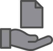 design de ícone de vetor de papel de mão