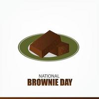 ilustração em vetor do dia nacional do brownie. projeto simples e elegante