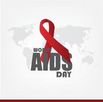 ilustração em vetor do dia mundial da aids. projeto simples e elegante
