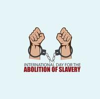 ilustração vetorial do dia internacional para a abolição da escravatura. projeto simples e elegante vetor