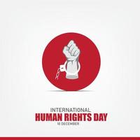ilustração vetorial do dia internacional dos direitos humanos. projeto simples e elegante vetor