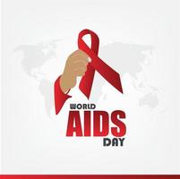 ilustração em vetor do dia mundial da aids. projeto simples e elegante