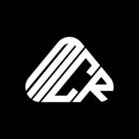 design criativo do logotipo da carta mcr com gráfico vetorial, logotipo mcr simples e moderno. vetor