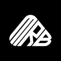 design criativo do logotipo da carta mrb com gráfico vetorial, logotipo simples e moderno mrb. vetor