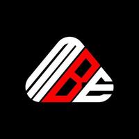 design criativo do logotipo da carta mbe com gráfico vetorial, logotipo simples e moderno do mbe. vetor