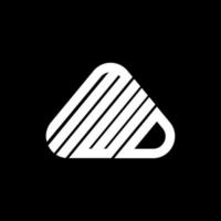 design criativo do logotipo da carta mwd com gráfico vetorial, logotipo mwd simples e moderno. vetor