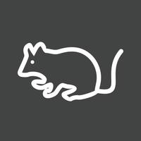 ícone invertido de linha de rato de estimação vetor