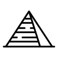 vetor de contorno do ícone da pirâmide do Egito. Cairo antigo