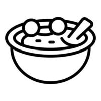 vetor de contorno do ícone de comida de sopa. cozinha austríaca
