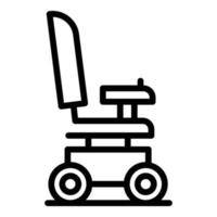 vetor de contorno de ícone de cadeira de rodas elétrica automática. cadeira de scooter