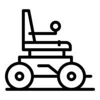 vetor de contorno de ícone de equipamento de cadeira de rodas elétrica. cadeira de scooter