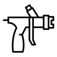 vetor de contorno do ícone do pulverizador industrial. pistola de pulverização