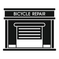 vetor simples do ícone da garagem do reparo da bicicleta. conserto de bicicleta