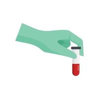 ícone de análise de sangue vetor plano isolado