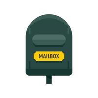 ícone de caixa de correio postal vetor plano isolado