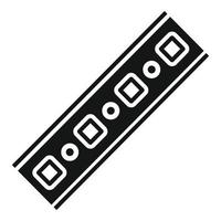 vetor simples de ícone de faixa de led semicondutor. faixa de diodo