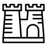 vetor de contorno do ícone da cidadela de Cracóvia. polonês da cidade