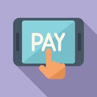 vetor plano de ícone de pagamento on-line. loja de internet