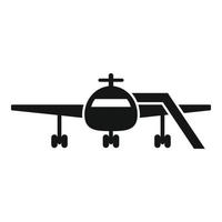 vetor simples do ícone das escadas do avião. apoio aeroportuário