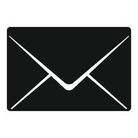 carimbo envelope ícone vetor simples. correio de papel