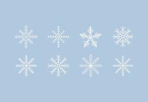 ícone de floco de neve ou coleção de símbolo de sinal. ilustração vetorial vetor