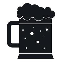 ícone da caneca de cerveja, estilo simples vetor