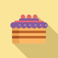 vetor plano de ícone de bolo de chocolate. feliz Aniversário