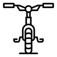 vetor de contorno de ícone de bicicleta de criança. área de lote