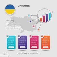 elemento infográfico do gráfico da ucrânia vetor