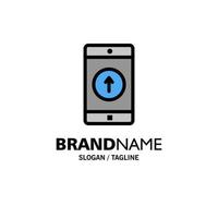 aplicativo móvel aplicativo móvel smartphone enviado modelo de logotipo comercial cor plana vetor