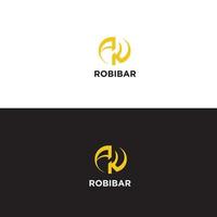 design criativo do logotipo r vetor
