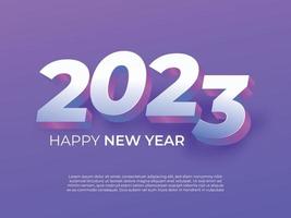 Celebração do ano novo de 2023, ano novo para capa, cartão e modelo de postagem vetor