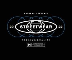 pôster futurista de streetwear com design gráfico estético para camiseta street wear e estilo urbano vetor