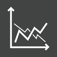 ícone invertido de linha de gráficos de frequência vetor